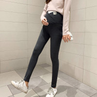 迪鲁奥(DIUAO)孕妇裤春秋季外穿2021孕妇裤子女弹力秋装 灰色 