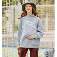 迪鲁奥(DILUAO)秋冬孕妇装新款加绒高领弹力字母外穿