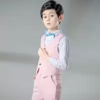 迪鲁奥（DILUAO)儿童礼服花童演出服主持人马甲套装小孩走秀婚礼服装男童表演钢琴