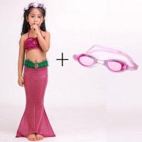 迪鲁奥(DILUAO)美人鱼尾巴儿童 女孩女童宝宝分体式套装比基尼泳衣泳装 演出服