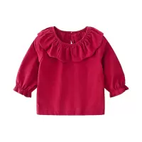 迪鲁奥(DILUAO)[同款折扣店]女婴儿童上衣服0岁1女童3男童宝宝卫衣打底衫秋秋装长袖T恤公主领