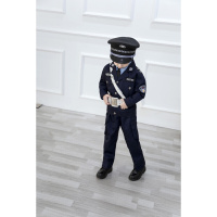 迪鲁奥(DILUAO)儿童晚礼服儿童警察衣服童装套装衣服儿童服黑猫警长衣服小制服表演服男女童警察服演出服