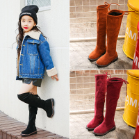迪鲁奥(DILUAO)女童靴子童鞋2021秋冬季新款韩版儿童长靴中大童过膝靴单靴