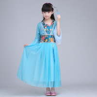 迪鲁奥(DILUAO) 儿童古装仙女服女公主裙女童汉服套装夏小孩古典舞表演演出写真服