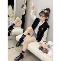 迪鲁奥（DILUAO)女童小香风马甲2021新款秋装韩版衣服儿童马夹春秋款洋气秋季外套