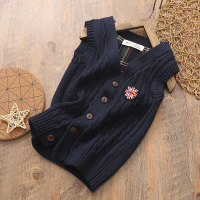 迪鲁奥(DILUAO)童装男女儿童马甲男童男宝宝秋装纯棉针织毛线幼儿园马甲毛衣