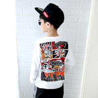 迪鲁奥(DILUAO)2021新款春秋装儿童装韩版男童卡通长袖T恤衫中大童潮套头打底衫