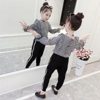 迪鲁奥（DILUAO)女童衬衫长袖童装小女孩春装2021新款韩版春秋娃娃衫儿童格子衬衣