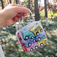 地摊玩具 回力车套装儿童迷你工程车小汽车模型男孩惯性礼品玩具