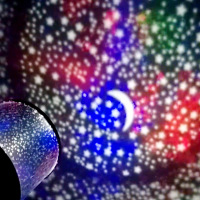 LED星空伊人投影仪七彩小夜灯安睡灯创意礼品地摊货源新奇热卖.