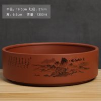 铜钱花盆水仙花睡莲碗莲无孔陶瓷特价清仓水养水培多肉大号茶洗