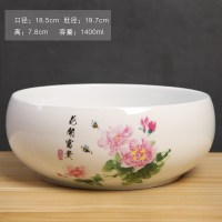 铜钱花盆水仙花睡莲碗莲无孔陶瓷特价清仓水养水培多肉大号茶洗