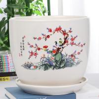 陶瓷绿萝花盆带托盘特大号个性创意多肉植物盆栽室内阳台绿植花盆