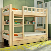 苏宁严选 上下床双层床双人床上下铺木床成人子母床多功能实木高低床儿童床精品家具欧因