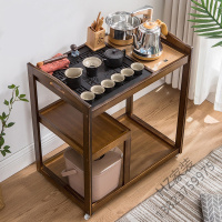 苏宁严选 可移动茶台 乌金石茶盘家用简约自动上水功夫茶具套装阳台小茶桌欧因