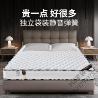 苏宁严选 席梦思床垫一面软一面硬弹簧床垫 1.8米1.5m弹簧床垫乳胶椰棕垫子软硬两用加厚定做T欧因