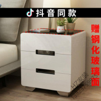苏宁严选 简易床头柜白色烤漆迷你简约现代卧室储物柜斗柜简易大小尺寸床边柜组装床边柜收纳柜 C小款烤漆面(长40高45)