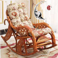 苏宁严选 躺椅摇椅成人藤椅子 老人椅躺椅阳台午睡椅成人逍遥室内摇摇椅简约新款欧因