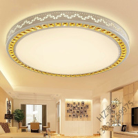 苏宁严选 新款客厅灯水晶led吸顶灯1米圆形卧室简约现代圆灯家用灯具N放心购欧因
