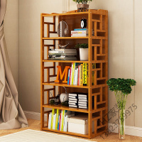苏宁严选 木墙上置物架楠竹置物架书架简易厨房储物柜实木多层书柜落地搁物架竹架子欧因
