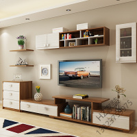 苏宁严选 茶几电视柜电视机墙柜组合背景墙客厅整体现代简约壁挂墙柜置物架欧因