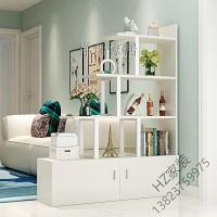 苏宁严选 客厅隔断玄关柜屏风简约现代展示多层钢木置物架小户型酒柜间厅柜欧因