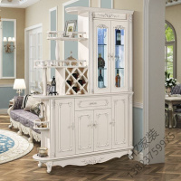 苏宁严选 欧式客厅酒柜厅间厅柜入户玄关柜鞋柜玄关柜进玄关柜隔断双面欧因