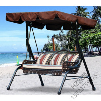 苏宁严选 户外秋千摇椅室外吊篮藤椅休闲双人吊椅室内铁艺摇摇椅欧因