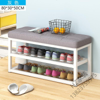苏宁严选 铁艺鞋架简易家用多层可坐换鞋凳鞋柜收纳防尘口现代简约储物凳欧因