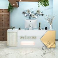 苏宁严选 女装服装店铺小型收银台美甲院化妆品前台甜品奶茶蛋糕吧台桌欧因