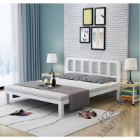 苏宁严选 现代简约单双人铁床1.5米1.8米1.2铁艺床公主床北欧铁架床铁床架欧因