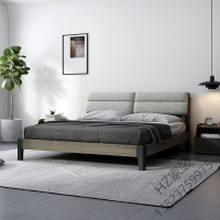 苏宁严选 特价实木双人床 北欧实木床现代简约1.5米单人双人床出租房经济型1.8床架欧因