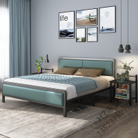 苏宁严选 北欧铁艺床现代简约1.2米单人床1.5m1.8米双人床铁床酒店出租房床欧因