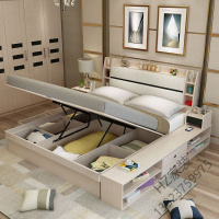 2020新款储物床气动高箱床现代简约1.8米双人床主卧婚气动高箱板式床1.5欧因