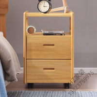 2020新款实木床头柜松木迷你简易收纳储物小柜子简约现代卧室床边柜可移动欧因