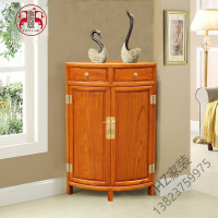 2020新款角柜墙角柜中式三角柜餐厅边角橱柜实木转角小酒柜樟木拐角置物柜欧因