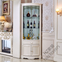 2020新款 角柜现代简约客厅墙角柜实木三角形拐角柜弧形多功能转角家用酒柜欧因