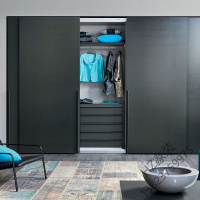 2020新款 上海色整体衣柜定制简约卧室饰面推拉衣帽间屋定制家具定做欧因