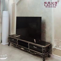 2020新款 欧式简约电视柜新古典黑色小户型迷你客厅卧室茶几组合套装欧因
