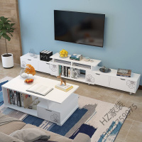 2020新款 电视柜茶几组合 现代简约小户型电视机柜 卧室仿实木地柜家具套装欧因