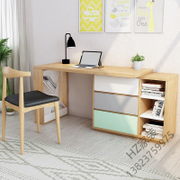 2020新款 北欧创意可旋转书桌电脑桌现代简约写字台办公桌书房家具套装组合欧因