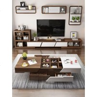 2020新款 现代简约茶几电视柜组合创意北欧小户型茶几储物烤漆客厅家具套装欧因