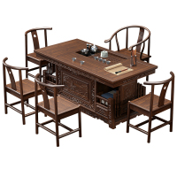 2020新款 实木功夫茶桌椅组合简约家用小茶几茶具套装一体新中式喝茶泡茶台欧因