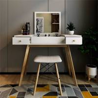 2020新款 北欧翻盖式梳妆台卧室简约现代小户型化妆桌网红日式可定制欧因