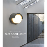 2020新款 户外防水壁灯 简约现代led庭院灯露天阳台走廊过道家用接电墙壁灯唐晶