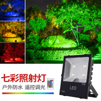 2020新款 led七彩射灯户外彩色照树灯射树灯投光灯景观灯防水园林绿化坪唐晶