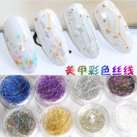 新款饰品美甲金丝线套装金银线指甲装饰超细金属线条贴纸星月日式_410_485_288