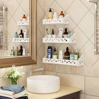 浴室墙上置物架免打孔卫生间多功能收纳北欧创意壁挂式洗手台挂架_394_375