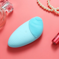 新款电动硅胶洁面仪洗脸仪神器多功能硅胶洁面刷按摩仪定制 020C蓝色