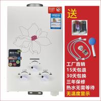 广东劲雪燃气热水器烟道式热水器家用热水机带烟管液化气管道 7L烟道机无数显+标配 天燃气